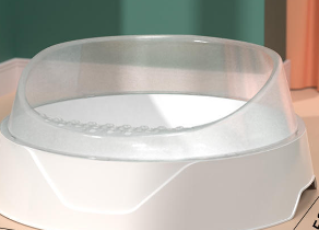 Large Semi-Enclosed Cat Litter Box with Shovel