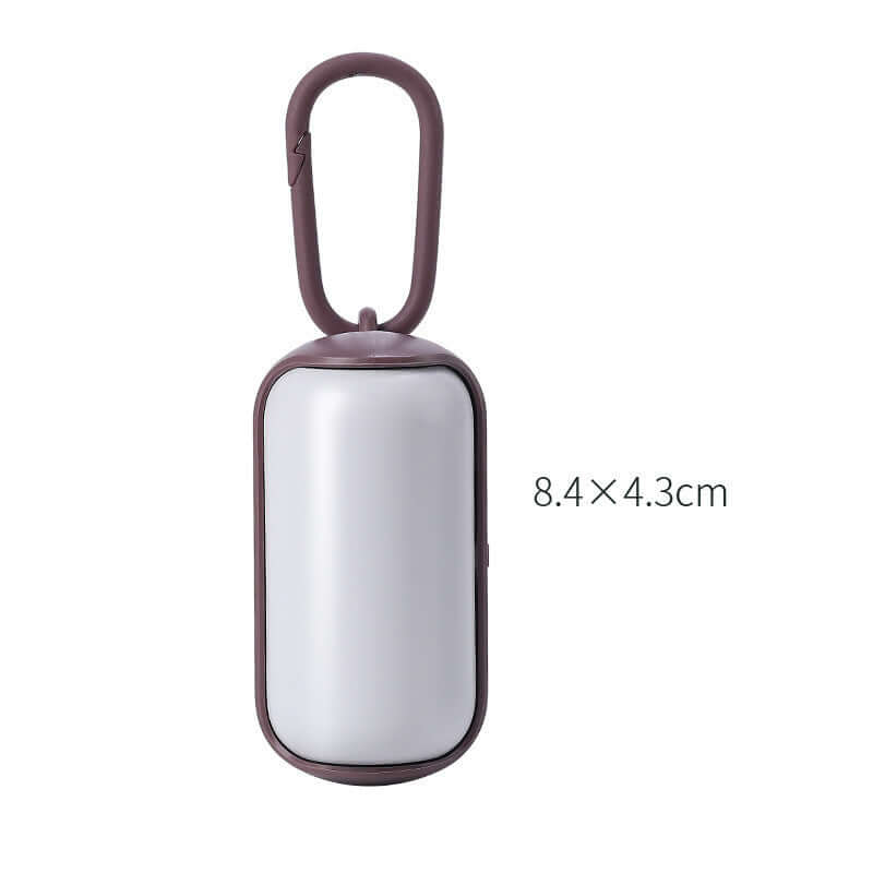Portable Pet Litter Box and Dog Toilet Picker in a compact size with a carabiner for easy carrying.