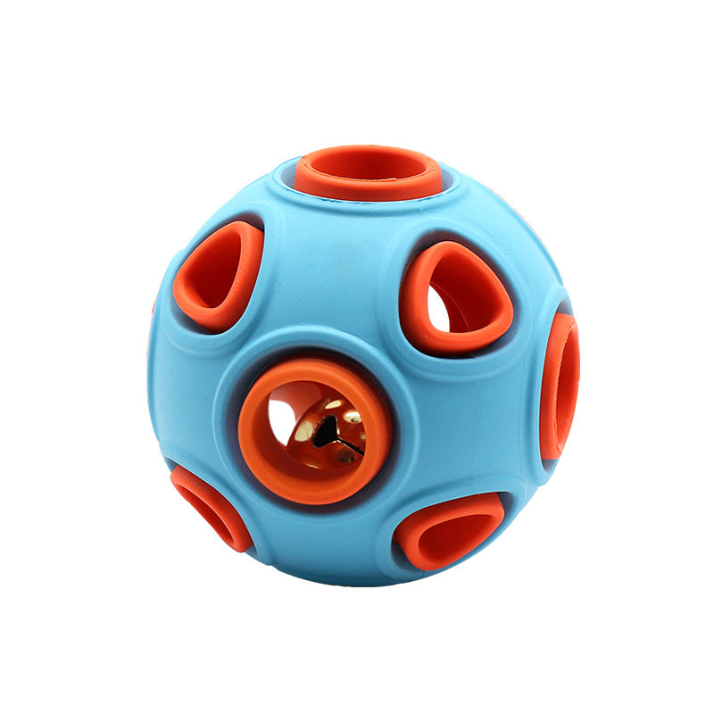 Glow-in-the-Dark Dog Toy Ball for Chewing, orange and purple, 40mm, durable rubber ball.