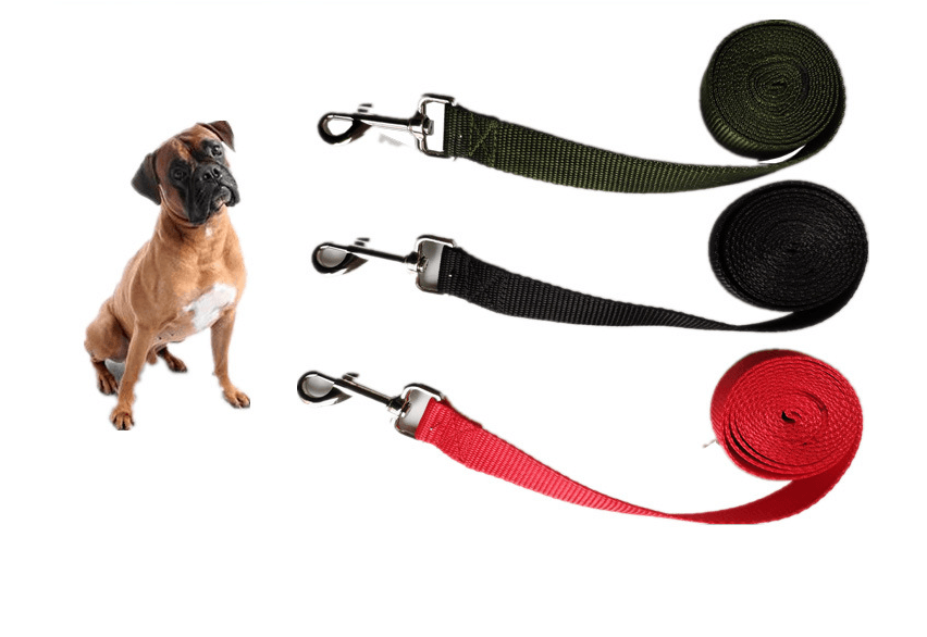 2.5CM Wide Long Dog Rope Leash in pink color with metal clip.