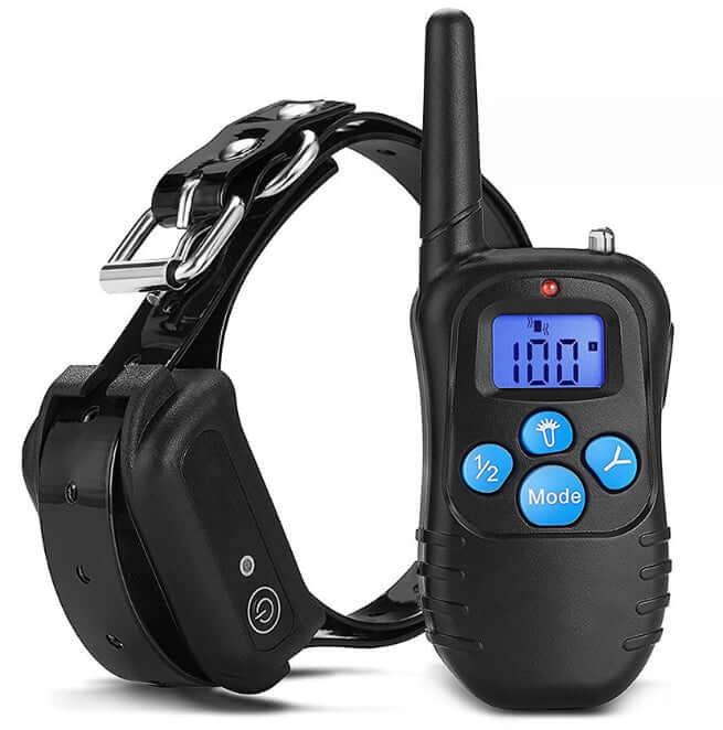 Dog Training Equipment and Accessories featuring a 300-meter remote control training device and bark collar.